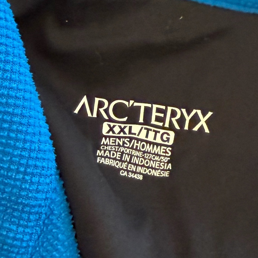Arc’teryx Men’s Blue Polartec Quarter-Zip Pullover Size XXL - Picture 5 of 8